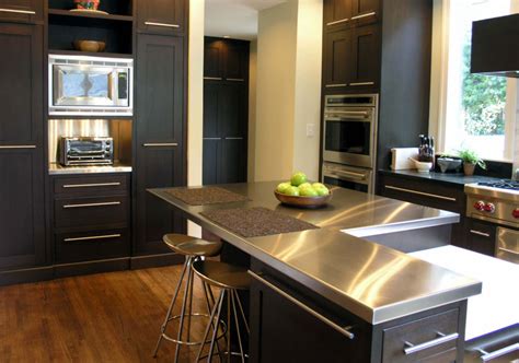 stainless steel countertop designs